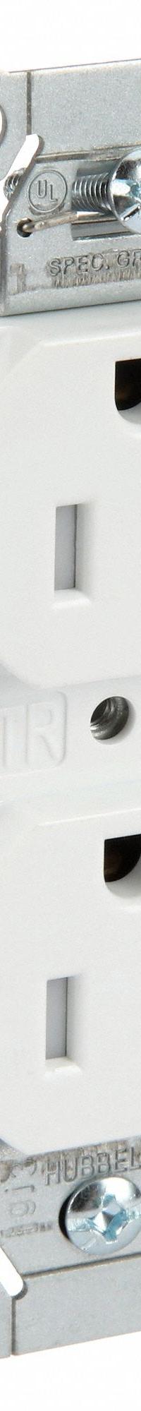 HUBBELL Receptacle: Duplex, 5-20, White, 125V AC, 20 A, 2 Pole / 3 Wire (MPN BR20WHITR)