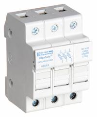 MERSEN Fuse Block: Finger-Safe, 3 Pole, 600 V AC, DIN Rail Mounting, Pressure Plate Termination (MPN USCC3). Key specifications — Brand: MERSEN.
