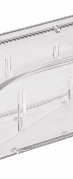 AKRO-MILS Hang and Stack Bin: 4 1/8 in x 10 7/8 in x 3 1/4 in, Clear, Label Holder Included, 305A5. Key specifications — Electrostatic Discharge: Not Electrostatic Discharge Conductive; Brand: AKRO-MILS; % Recycled Content: 0%.