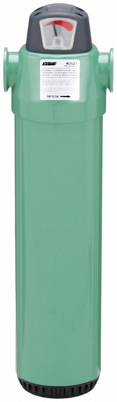 SPEEDAIRE Compressed Air Filter: 1 micron, 1 in NPT, 147 cfm, 290 psi Max Op Pressure - Coalescing Filter for Oil Removal