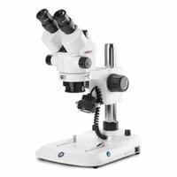 GLOBE SCIENTIFIC Microscope: Stereo, Binocular, 7X to 45X, 29.9 mm Optical Field of View, 100 mm (MPN ESB-1903-P). Key specifications — attr1026048: GLOBE SCIENTIFIC; attr1026068: 45X; attr1026078: 7X to 45X; attr1026095: 100 mm.