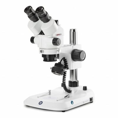 GLOBE SCIENTIFIC Microscope: Stereo, Binocular, 7X to 45X, 29.9 mm Optical Field of View - Stereo Microscopes