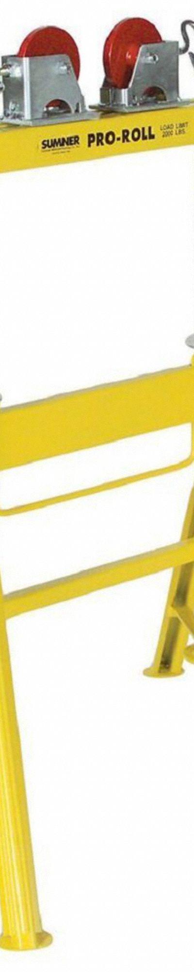 SUMNER Roller Head Pipe Stand: Straight Roller Head, 2, 000 lb Max Load Capacity - Roller Straight-Head Pipe Stands