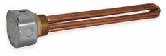 TEMPCO Screw Plug Immersion Heater: 3 Phase, 480V AC, 18,000 W Watt, 2 1/2 in NPT, 44.13 W/sq in (MPN TSP02110). Key specifications — Watt Density: 44.13 W/sq in; Screw Plug Material: Brass; Sheath Material: Copper; Brand: TEMPCO.