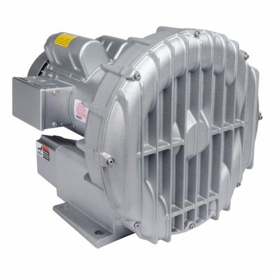 GAST Regenerative Blower: 2.5 hp, 65 in wc Max Op Pressure, 60 in wc Max Vacuum - 1-Stage Regenerative Blowers