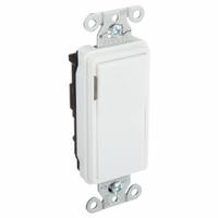BRYANT Wall Switch: Rocker Switch, 3-Way, Maintained, White, 120/277V AC, 20 A (MPN 9903GLW). Key specifications — Illuminated: Yes; Voltage Rating: 120/277V AC.