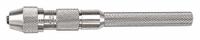 STARRETT Pin Vise: Pin Vise, 5.1 mm Max Size - mm, 0.11 in Min Size - Inch, Knurled Grip, Round (MPN 240D). Key specifications — attr1181472: Knurled; attr1181473: Round; attr1181474: 4-9/64 in; attr1181475: No; attr1181485: STARRETT.