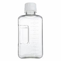 Media Bottle: PETG, 64 fl oz Capacity - oz, 2 L Capacity - mL, Closure Included, Sterile, Unlined (MPN 343518). Key specifications — Graduated: Yes; Closure Type: Screw-On; Body Color: Colorless; Brand: QORPAK.