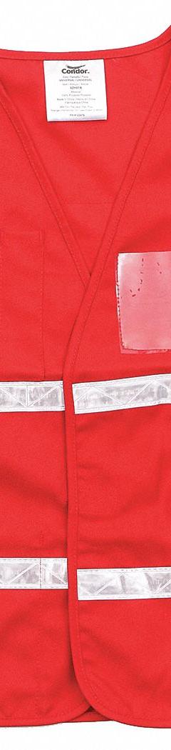 CONDOR Safety Vest: Red, Polyester, Hook-and-Loop, Universal Vest Size, Safety Vest (MPN 8ZH81). Key specifications — attr358683: Hook-and-Loop; attr378047: CONDOR; attr358678: Polyester; attr1314241: Safety Vest.