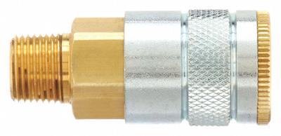 Parker Quick Connect Hose Coupling: 3/8 in Body Size, 3/8 in Hose Fitting Size - Tru-Flate Automotive Brass Quick-Connect Air Coupling Bodies