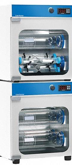 COLE-PARMER Hybridization Incubator: Forced Air, 15 in x 14 in x 15 in, 80°C Max Temp Setting (MPN 3945507). Key specifications — Incubator Type: Hybridization; Refrigerated: Non-Refrigerated; Minimum Temperature Setting: Ambient +10 °C; Temperature Accuracy Tolerance: +/-0.1 °C; Temperature Uniformity: +/-1.5 °C; Manufacturer Part Number: 3945507; Brand: COLE-PARMER; Display Type: Digital.