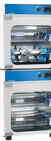 COLE-PARMER Hybridization Incubator: Forced Air, 15 in x 14 in x 15 in, 80°C Max Temp Setting (MPN 3945507). Key specifications — Incubator Type: Hybridization; Refrigerated: Non-Refrigerated; Minimum Temperature Setting: Ambient +10 °C; Temperature Accuracy Tolerance: +/-0.1 °C; Temperature Uniformity: +/-1.5 °C; Manufacturer Part Number: 3945507; Brand: COLE-PARMER; Display Type: Digital.