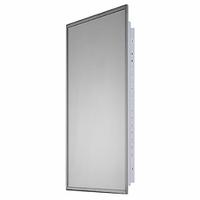 KETCHAM Medicine Cabinet: Rectangular, Glass, 36 in Overall Ht, 16 in Overall Wd, Stainless Steel (MPN 1636). Key specifications — Brand: KETCHAM; Frame Material: Stainless Steel; Frame Finish: Bright Annealed; Frame Color: Silver; Material: Glass.