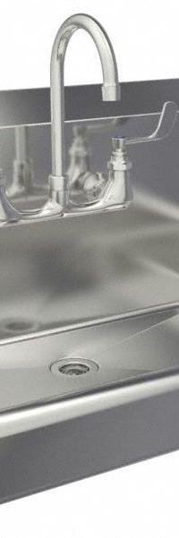 SANI-LAV Hand Sink: 1 Stations, 5 in Bowl Dp, 27 in Bowl Lg, 16 1/2 in Bowl Wd, Faucet Included (MPN 5A1F-0.5). Key specifications — Includes Side Splash: Side Splash Not Included; Series: Stainless Steel Wash-Station; Brand: SANI-LAV.