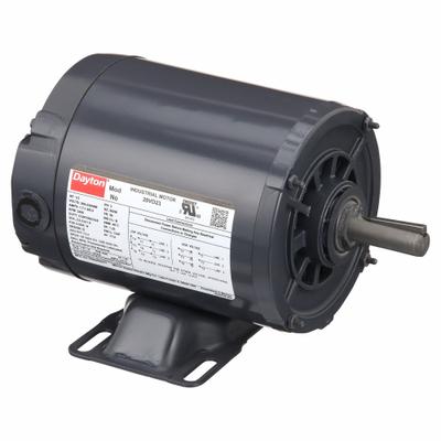 Dayton General Purpose Motor: Rigid Base Mount, Open Drip Proof, 1/2 hp, 230/460V AC - Rigid Base 3-Phase General Purpose AC Motors
