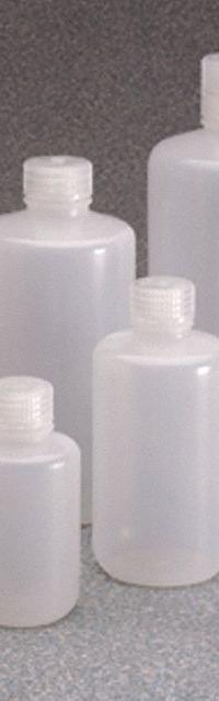NALGENE Storage Bottle: LDPE, 4 fl oz, 125 mL, Natural, 24 mm Screw Closure Size, Closure Included (MPN 2003-0004). Key specifications — Body Color: Natural; Closure Attached: Attached; Brand: NALGENE; Pre-Cleaned: None; Closure Included: Yes.
