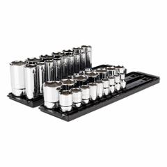 TEKTON Socket Set: 1/2 in Drive, 32 Piece, 6-Point, SAE, 3/8 in to 1-5/16 in (MPN SHD92205). Key specifications — attr1224269: 1/2 in; attr1204685: Not Tether Capable; attr1227399: 6-Point Standard and Deep Socket Set; attr1204650: 3/8 in to 1-5/16 in; attr1204673: Socket Bits Not Included; attr1204688: TEKTON; attr1224230: Friction; attr1224354: No Thin Wall.