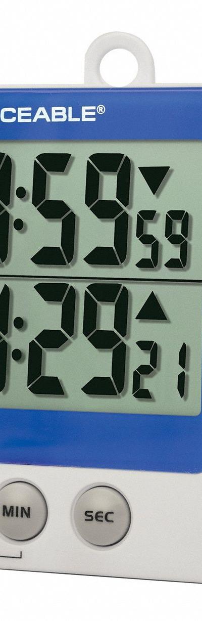 TRACEABLE Dual Channel Timer: 5/8 in x 3 in x 3 1/2 in - Digital Timers