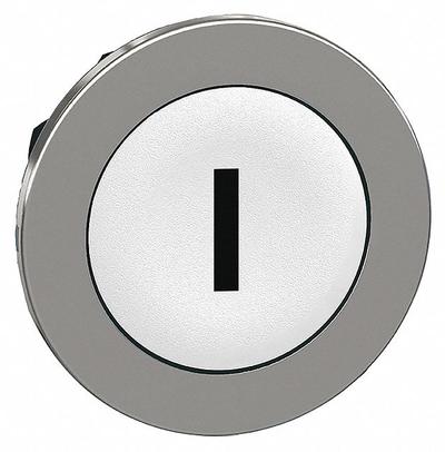 SCHNEIDER Push Button Head: 30 mm Panel Size, Non-Illuminated, Metallic, I - Heads for Push Buttons