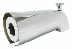 KISSLER Tub Diverter Spout: 1/2 in_3/4 in Connection Size, Slip-Fit Connection, 5 1/4 in Spout Reach (MPN 82-0021). Key specifications — Tub Spout Connection Type: Slip-Fit; Trim Finish: Chrome; Tub Spout Material: Die Cast Steel; Brand: KISSLER.