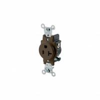 LEVITON Plugs and Receptacles: Duplex, 5-20, White, 125V AC, 20 A, 2 Pole / 3 Wire (MPN T5020-E)