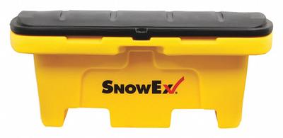 SNOWEX Salt Box: 6 cu ft, 48 in x 33 1/4 in x 20 3/4 in, Lid Included, 2-Way Entry - Salt Containers with Lids