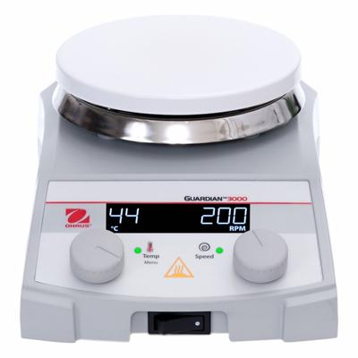 OHAUS Hot Plate Stirrer: US Std Plug Type, 1 Positions, Round, Hot Plate Stirrer - Single-Position Hot Plate Stirrers