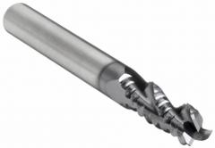 WIDIA HANITA Roughing End Mill: Carbide, TiCN Coated, 3 Flute, 1/4" Mill Dia, 3/4" LOC, 0.024" Chf (MPN TC4A0R07002)