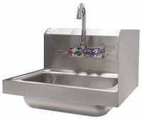 ADVANCE TABCO Hand Sink: 1 Stations, 5 in Bowl Dp, 14 in Bowl Lg, 10 in Bowl Wd, Faucet Included (MPN 7-PS-66R). Key specifications — Includes Side Splash: Side Splash Included; Brand: ADVANCE TABCO.