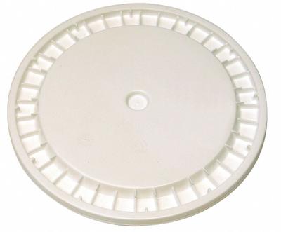 APPROVED VENDOR Pail Lid: Snap-On, 12 1/4 in Overall Dia, White, Plastic - Snap-On Lids