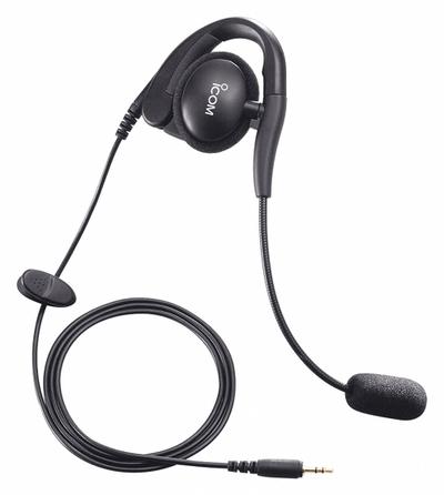 ICOM Earpiece: Fits Icom, Earbud, Push To Talk, Black, 1 Wires, Extended from Earpiece Mic - ICOM-Compatible Earpieces & Headsets