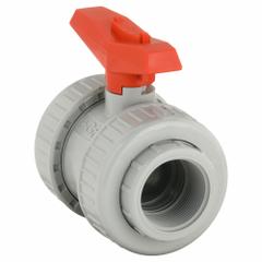 GF PIPING SYSTEMS Manual Two-Way Ball Valve: 1 1/2 in Size, CPVC, Straight, Socket x FNPT, Two-Piece (MPN 163375006). Key specifications — Brand: GF PIPING SYSTEMS; Handle: Lever.