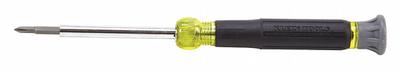 KLEIN TOOLS Multi-Bit Screwdriver: Phillips/Slotted Tip, #0/#00/1/8 in/5/32 in Tip Size - Precision Multi-Bit Screwdrivers
