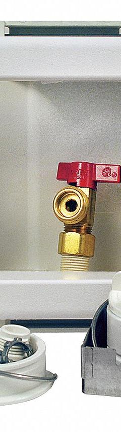 OATEY Outlet Box: 1/4 in Turn, Adj, 8.33 in Box Wd, 5.5 in Box Ht (MPN 38471). Key specifications — Valve Connection: 1/4 in Turn; Drain Location: Adjustable; Brand: OATEY.