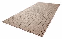 APPROVED VENDOR Pegboard Panel: Round, 9/32 in Peg Hole Size, 24 in x 48 in x 1/4 in, Hardwood (MPN 6YE32). Key specifications — Material: Hardwood; Finish: Epoxy Coated; Peg Hole Shape: Round; Color: Brown; Brand: APPROVED VENDOR.