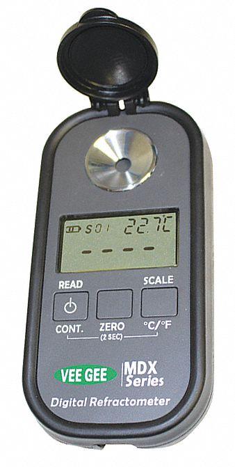 VEE GEE Refractometer: Baume/Brix/Moisture/Refractive Index, Auto, Digital - Digital Handheld Refractometers