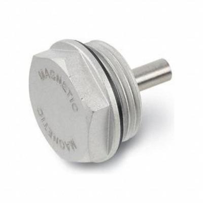 JW WINCO Threaded Plug: with Alnico Magnet, Aluminum, Fluorine Rubber Seal, Metric Fine - Aluminum Threaded Plugs with Magnet
