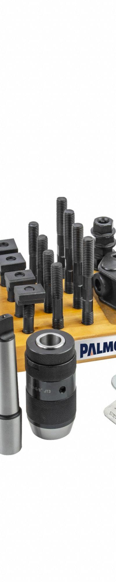 PALMGREN Drill Press Starter Kit: For 1/2 in T-Slot, 1/2"-13 Stud, 52 Pc - Drill Press Clamping Kits