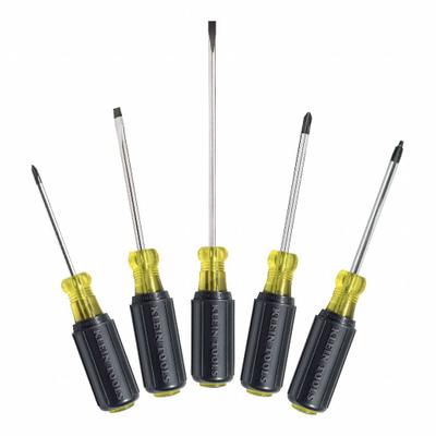KLEIN TOOLS Screwdriver Set: 1-10 Pieces, 5 Pieces, Cabinet/Phillips Tip - General Purpose Screwdriver Sets