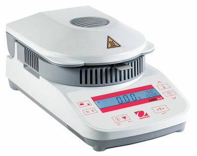 OHAUS Moisture Analyzer: 110 g Max Capacity, 50°C to 160°C, Infrared, RS232, LCD - Moisture Analyzers