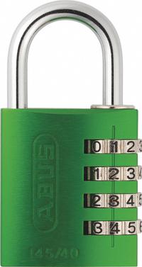 ABUS Combination Padlock: Scrolling Combo, Black, Aluminum, Std Shackle, Steel Shackle (MPN 97115). Key specifications — Dial Color: Black; Brand: ABUS.