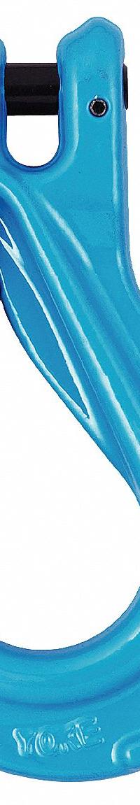 YOKE Slip Hook: 22,600 lb Working Load Limit, 100 Hook Grade, Steel, 1 7/8 in Hook Opening Wd, Blue (MPN X-043/S-16). Key specifications — Color: Blue; Brand: YOKE; Visual Indicator Markings: None.