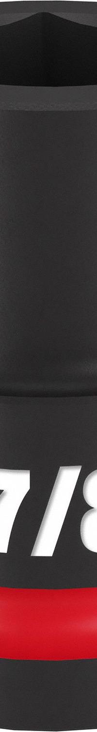 MILWAUKEE Standard Impact Socket: 3/4 in Drive Size, SAE, 7/8 in Socket Size, 6-Point, Std, Friction (MPN 49-66-6305). Key specifications — attr1215501: MILWAUKEE; attr1215515: Black Phosphate; attr1215518: 7/8 in.