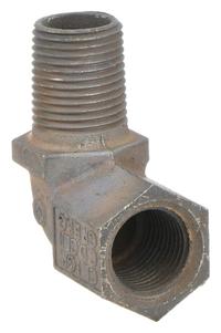 Elbow, 90 Degrees: Iron, Powder Coated, MF, 1/2 in Trade Size, Female to Male, NPT (MPN MF-90-1MWW). Key specifications — Ends - Hazardous Fittings: 1/2 in FNPT x 1/2 in MNPT; Material: Iron; Finish: Powder Coated; Brand: HUBBELL KILLARK.