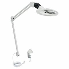 VISION-LUXO Round Magnifier Light: LED, 1.75x, 3 Diopter, 900 lm Max Brightness, 45 in Arm Reach (MPN KFL026022/18113LG). Key specifications — Arm Material: Steel; Brand: VISION-LUXO; Magnification: 1.75x; ESD Safe: No; Lens Material: Glass; Lighting Technology: LED; Operating Voltage: 120V AC; Includes Ultraviolet Light: No.