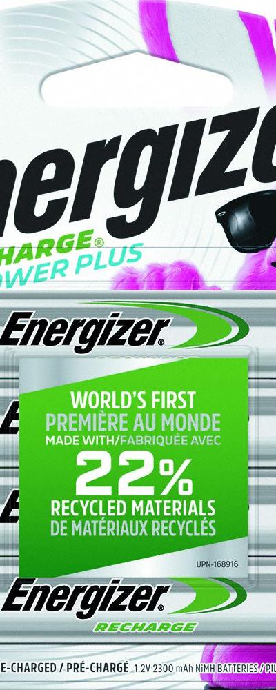 ENERGIZER Rechargeable Battery: AA Battery Size, Nickel-Metal Hydride, 1.2V DC