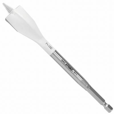 BOSCH Spade Drill Bit: 7/8 in Drill Bit Size, 1/4 in Shank Dia, 6 in Overall Lg - Quick-Change Hex-Shank Flat Spade Drill Bits