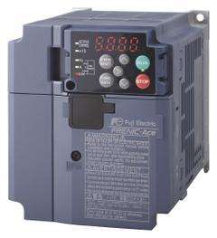 FUJI ELECTRIC Variable Frequency Drive: In Phase Three, Out Phase Three, 40 hp, No Bypass, Heat Sink (MPN FRN0115E2S-2GB). Key specifications — Style: Heat Sink; Color: Black/Blue/Gray; Output Phase: Three.