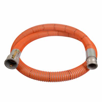 CONTINENTAL Suction and Discharge Hose: 2 in Hose Inside Dia., 100 psi, Clear/Orange - PVC Water Suction & Discharge Hose Assemblies with Synthetic Braid & PVC Helix Reinforcement