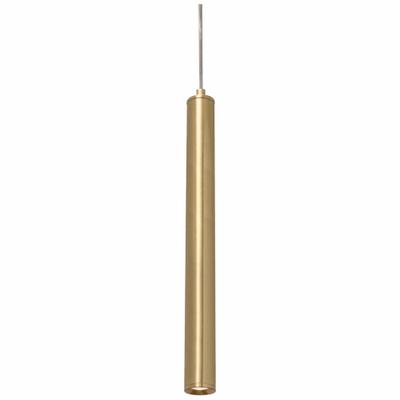 AFX INC. Pendant: 1 1/4 in Dia, 16 in Ht, Gold/Satin Brass, 800 lm, 3000K, 9 W - Eli Pendant Lights